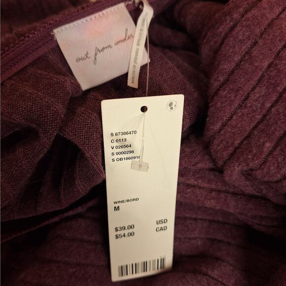 Urban outfitters out from under NEW Lila Brushed rib wrap top maroon red soft - Picture 5 of 6